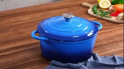 7QT Cast Iron Dutch Oven With Lid, Enameled Cast Iron Dutch Oven With Lid And Dual Handles, Heat Resistant To 500°F (Approx.
