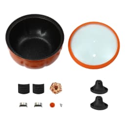 8L Pumpkin-Shaped Micro Pressure Cooker, Non-Stick Pressure Pot with Transparent Lid, Small Gas Pressure Cooker for Home Kitchen (Orange)