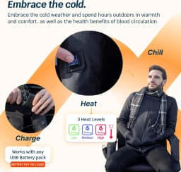 Alpcour Wide Heated Reclining Stadium Seat - Waterproof, Thick Padding