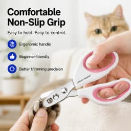 LOVE PET PROSPER Pet Nail Clippers for Dogs, Cats & Small Animals, Dual-Hole Stainless Steel Pet Nail Trimmer with Ergonomic Non-Slip Grip, Safe Grooming Clippers for Puppies, Rabbits, Birds & Hamsters