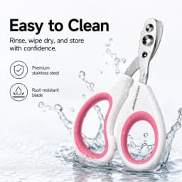 LOVE PET PROSPER Pet Nail Clippers for Dogs, Cats & Small Animals, Dual-Hole Stainless Steel Pet Nail Trimmer with Ergonomic Non-Slip Grip, Safe Grooming Clippers for Puppies, Rabbits, Birds & Hamsters