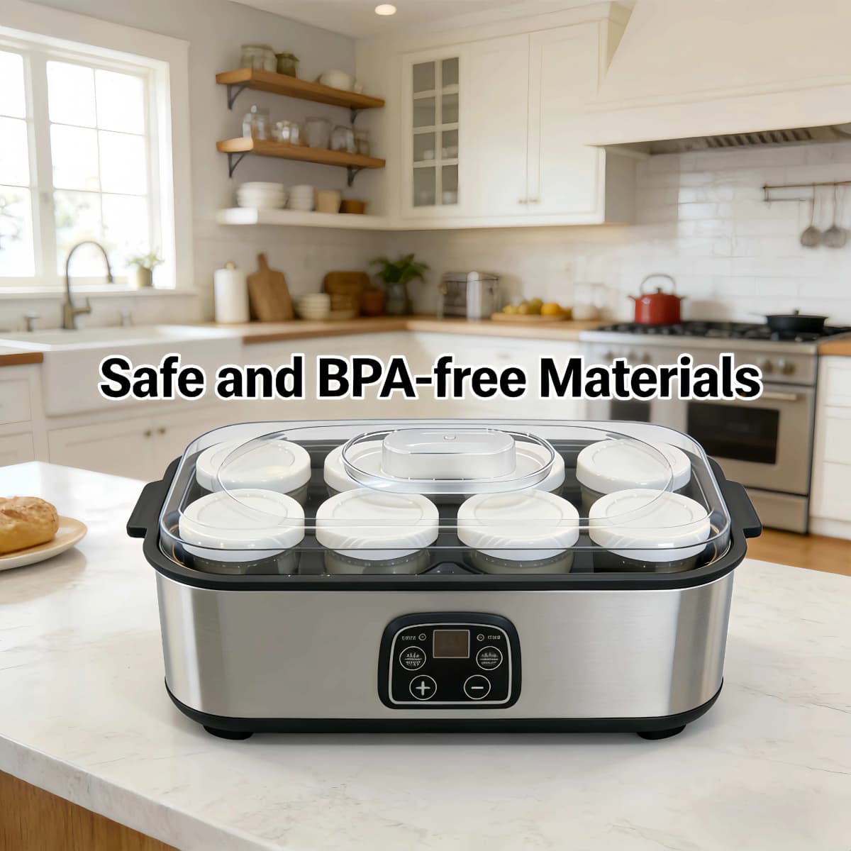 Digital Yogurt Fermenter + 5 Bonus Gadgets: Bottle Opener, Sponge, Towel & More!