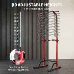 Power Tower Pull Up Dip Station – 10-Level Adjustable Height, 330LBS Capacity, Heavy Duty Steel Frame, Multi-Function Home Gym Strength Training Equipment for Full Body Workout