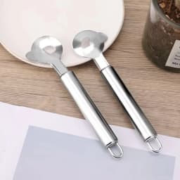 2 Pieces Multi-Function Nopal Cactus Peeler Cutter Stainless Steel Pelador de Nopales with Groove Edge Ergonomic Cactus Peeling Spoon Safe Easy Thorn Remover Kitchen Cooking Tools Accessories