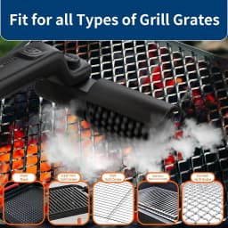 Built-in 4000mAh Rechargeable Battery with 3 Adjustable Speed Modes. The Rotating Cleaning Head Delivers Powerful Scrubbing Force to Remove Burnt Grease, Charred Residue and Food Debris on Grills Without Strenuous Manual Brushing.