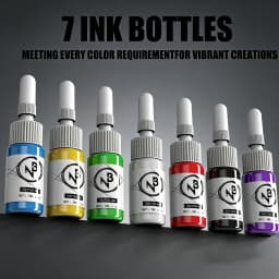 Wireless Tattoo Gun Pen Kit 1100Mah Rechargeable Battery Tattoo Machine with Cartridge Needles Tattoo Ink Full Accessories for Tattoo Learner Practical Present