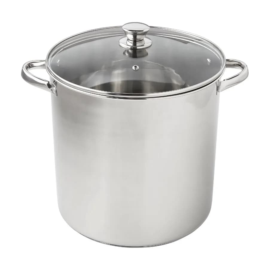 Stainless Steel 16-Quart Stock Pot with Glass Lid