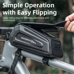 ROCKBROS Local Shipping Bicycle Bag 1.7L Waterproof Phone Bag Front Frame Touch Screen Cycling Bag Case Holder Hard Shell Bike Bag Accessories
