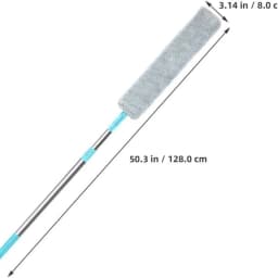 Retractable Gap Dust Cleaner Under Appliance Microfiber Duster Dust Brush with Extension Pole Cleaning Duster for Bed High Ceilings Furniture Bottom Household Gap Duster Gray