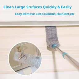 Retractable Gap Dust Cleaner Under Appliance Microfiber Duster Dust Brush with Extension Pole Cleaning Duster for Bed High Ceilings Furniture Bottom Household Gap Duster Gray