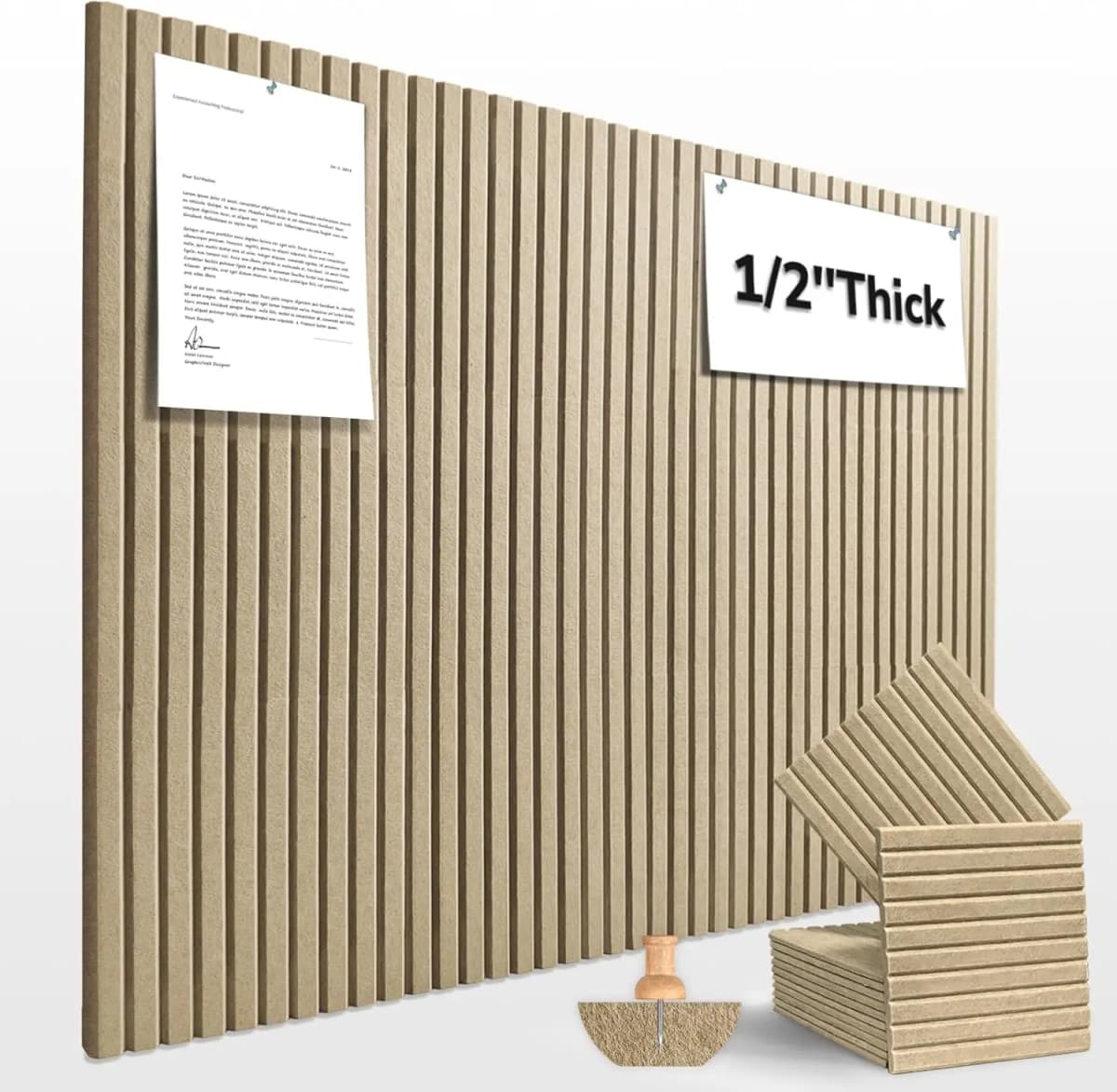 6/12PCS DIY Soundproofing Wall Panel Decorative High Density Innovative Equilateral Felt Cork Board Postcard Cork Board Bulletin Message Pin Board Bulletin Board For Home Decor Office School Decor