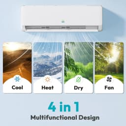 Mini Split AC/Heating System - 12000 BTU Mini Split AC Inverter Heating and Cooling, 19 SEER2 115V/110V Energy, Custom