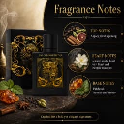 Ayhaan Tiger Cal Cologne Extrait De Parfum 100ML Unisex Oud Leather Rose Milk Scent Strong Projection