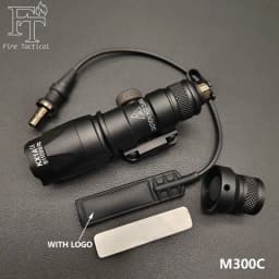 Tactical Flashlight Set M600C M300C LED Airsoftl Scout Light And M-system Or 20MM Light Mount+SF Momentary Remote Mouse Tail Switch