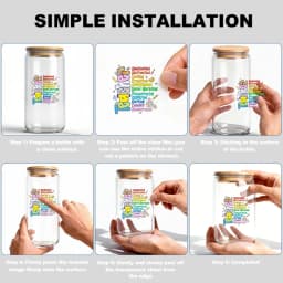 21 PCS UV DTF Transfer Stickers Cup, Teacher Love Inspiration Teacher Best Baker Ever Just A Teacher Goose Teach