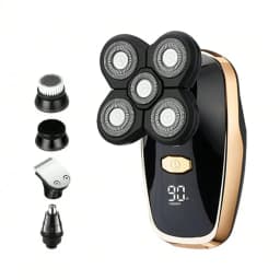 Five-Knife-Headed Bald Artifact, Full-Body Water-Washed Electric Razor, Self-Scraping To Remove Hand Residues, Quick Shaving Without Stubble, For Men
