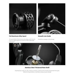 ROOBLINOS GTA3 Spinning Reel 1000-7000 Series Metal Universal Reel for Freshwater Sea Fishing Reel