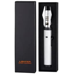 (Without Built-in Butane Gas)1pcs Special-shaped Windproof Butane Torch Lighter with Adjustable Flame & Lock Switch, 360° Use, Turbine Torch Jet Lighter Ignition Gun, Camping Barbecue Welding Supplies, Perfect for Culinary, Christmas, Father's Day