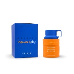 Armaf Odyssey Mandarin Sky Elixir Limited Edition Eau De Parfum 3.4 Fl Oz, Intense Fresh Mandarin Citrus Unisex Fragrance, Thermos Bottle with Orange Leather Sleeve