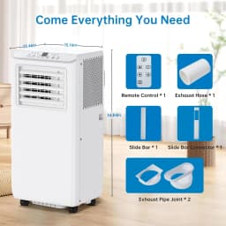 10000 BTU Portable Air Conditioner 3-in-1 Cool Dehumidifier Fan Portable AC Unit with Remote Control Quiet Mobile Air Cooler for Bedroom Dorm Office Home Up to 450 Sq Ft