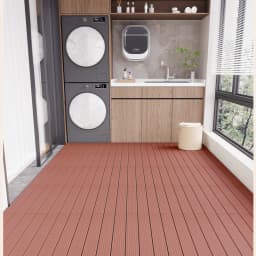 44Pcs Interlocking Anti-Slip Plastic Floor Tiles, Waterproof Reusable Snap Together Flooring Mats, Indoor Outdoor Use for Patio Garage Basement Balcony