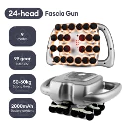24-Heads 9 Modes Body Massage Gun High Frequency Vibration Fascia Gun Back Waist Thigh Massager Neck Shoulder Massager Muscle masajeador