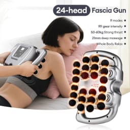 24-Heads 9 Modes Body Massage Gun High Frequency Vibration Fascia Gun Back Waist Thigh Massager Neck Shoulder Massager Muscle masajeador