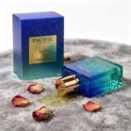 Rayhaan Pacific Aura Eau de Cologne for Men, 3.4 oz 100 ml. A marine, aquatic, woody fragrance, perfect for a refreshing summery and sporty look. Long-lasting scent for 8-12 hours.