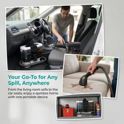 Lubluelu V2 Portable Carpet Upholstery Spot Cleaner 3-in-1 Spray Brush Vacuum 12KPa Powerful Suction Compact Storage for Home/ Sofa/Carpet/Car Seats