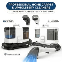 Lubluelu V2 Portable Carpet Upholstery Spot Cleaner 3-in-1 Spray Brush Vacuum 12KPa Powerful Suction Compact Storage for Home/ Sofa/Carpet/Car Seats