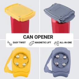 Versatile Handheld Can Opener for Beverage Cans Smooth Safe Edges Portable Plastic Metal Design Ergonomic Twist Operation