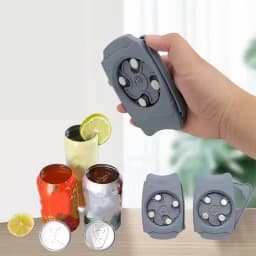 Versatile Handheld Can Opener for Beverage Cans Smooth Safe Edges Portable Plastic Metal Design Ergonomic Twist Operation