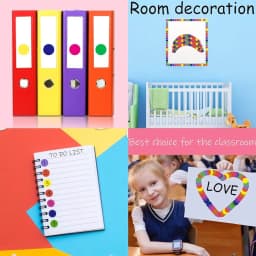 1400 PCS Color Coding Dot Stickers Round Labels Polka Dot Price Stickers for Classroom Office Kids Supplies Decor Organizing Papers