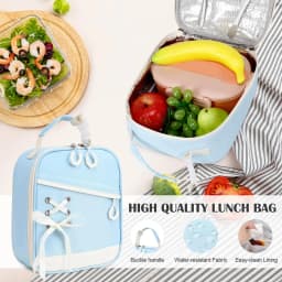 Light Blue 3-Piece Backpack Set With Lunch Bag And Pencil Case For Adults