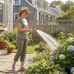 50/100/150FT Stainless Steel Garden Hose With 10-Function Spray Nozzle Kink-Free Metal Water Hose Brass Connectors