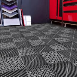 40 Pieces Garage Flooring Tiles 15.7Inx15.7in Interlocking Floor Tiles Non-Slip Heavy Duty Flooring Mat with 6000 Lbs Load for Gym Warehouse Workshop(black)