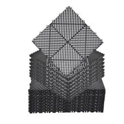 40 Pieces Garage Flooring Tiles 15.7Inx15.7in Interlocking Floor Tiles Non-Slip Heavy Duty Flooring Mat with 6000 Lbs Load for Gym Warehouse Workshop(black)