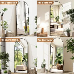 26" x 71" Arched Full Length Mirror - Full Body Mirror - Extra Large Floor Mirrors for Bedroom, Living Room, Bathroom