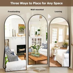 26" x 71" Arched Full Length Mirror - Full Body Mirror - Extra Large Floor Mirrors for Bedroom, Living Room, Bathroom