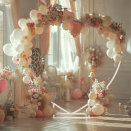 Heart Shape Metal Balloon Arch Frame Wedding Party Decoration Flower Background Stand Backdrop Frame