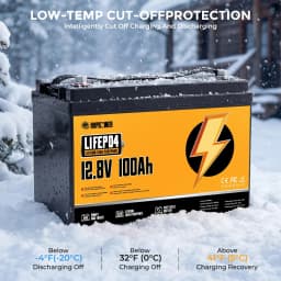 RVPOZWER 12.8V,100Ah/200Ah,LiFePO4 Lithium Battery,Built-in 100A/200A BMS,25000 Deep Cycles Long Life Lithium Iron Phosphate Battery,for RV Motorhome,Solar System,Boat,Household Backup Power