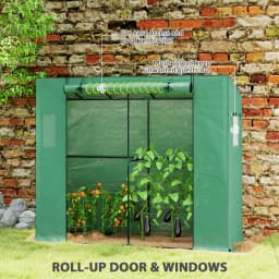 Portable Greenhouse Small Green House, 6.6' x 2.5' x 5.6', Green