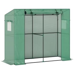 Portable Greenhouse Small Green House, 6.6' x 2.5' x 5.6', Green