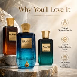Khadlaj Island Dreams – Fruity, Floral, Woody, Musky – Extrait De Parfum Long-Lasting Fragrance for Unisex, 3.4 Ounce