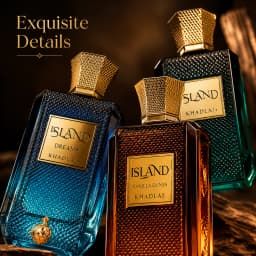 Khadlaj Island Dreams – Fruity, Floral, Woody, Musky – Extrait De Parfum Long-Lasting Fragrance for Unisex, 3.4 Ounce