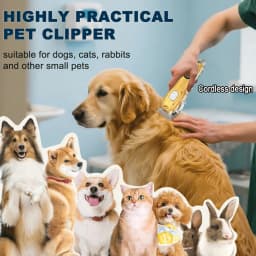 Electric Pet Hair Clipper USB Rechargeable LCD Display Dog Cat Grooming Trimmer Shaver with Guide Combs Kit