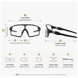 Photochromic for Women Men Glasses Women Bicycle Eyewear
