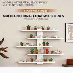 1-Piece Set of Collectible Floating Wall Racks, Multi-Tiered Wall Shelving Units, Versatile Display Stands, Suitable for Office and Home Decor, Ideal for Storing Statues and Small Figurines, Decorative Shelves, Functional Storage Racks, Multi-Purpose Rack