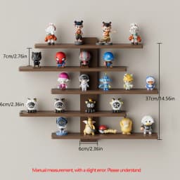 1-Piece Set of Collectible Floating Wall Racks, Multi-Tiered Wall Shelving Units, Versatile Display Stands, Suitable for Office and Home Decor, Ideal for Storing Statues and Small Figurines, Decorative Shelves, Functional Storage Racks, Multi-Purpose Rack
