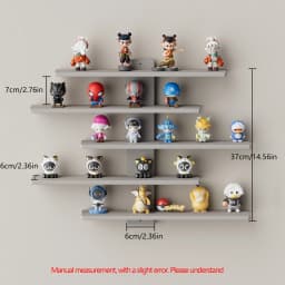 1-Piece Set of Collectible Floating Wall Racks, Multi-Tiered Wall Shelving Units, Versatile Display Stands, Suitable for Office and Home Decor, Ideal for Storing Statues and Small Figurines, Decorative Shelves, Functional Storage Racks, Multi-Purpose Rack